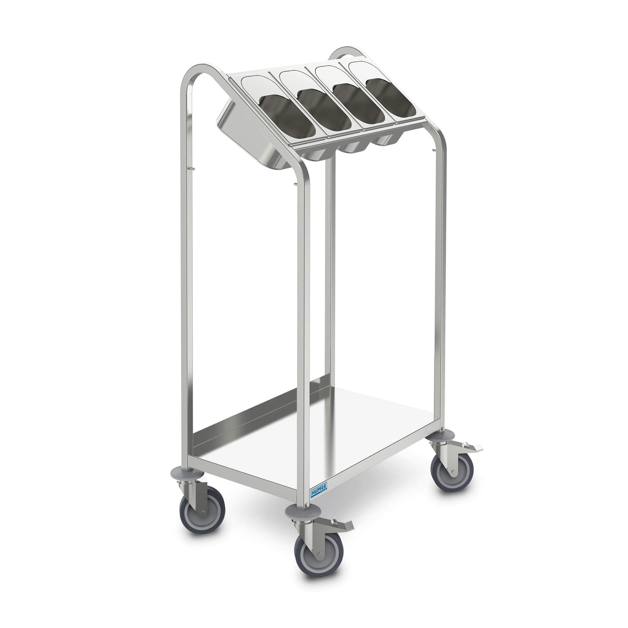 Cutlery And Tray Trolley For 4 × GN, Max. 100 Trays GN/EN | Hupfer