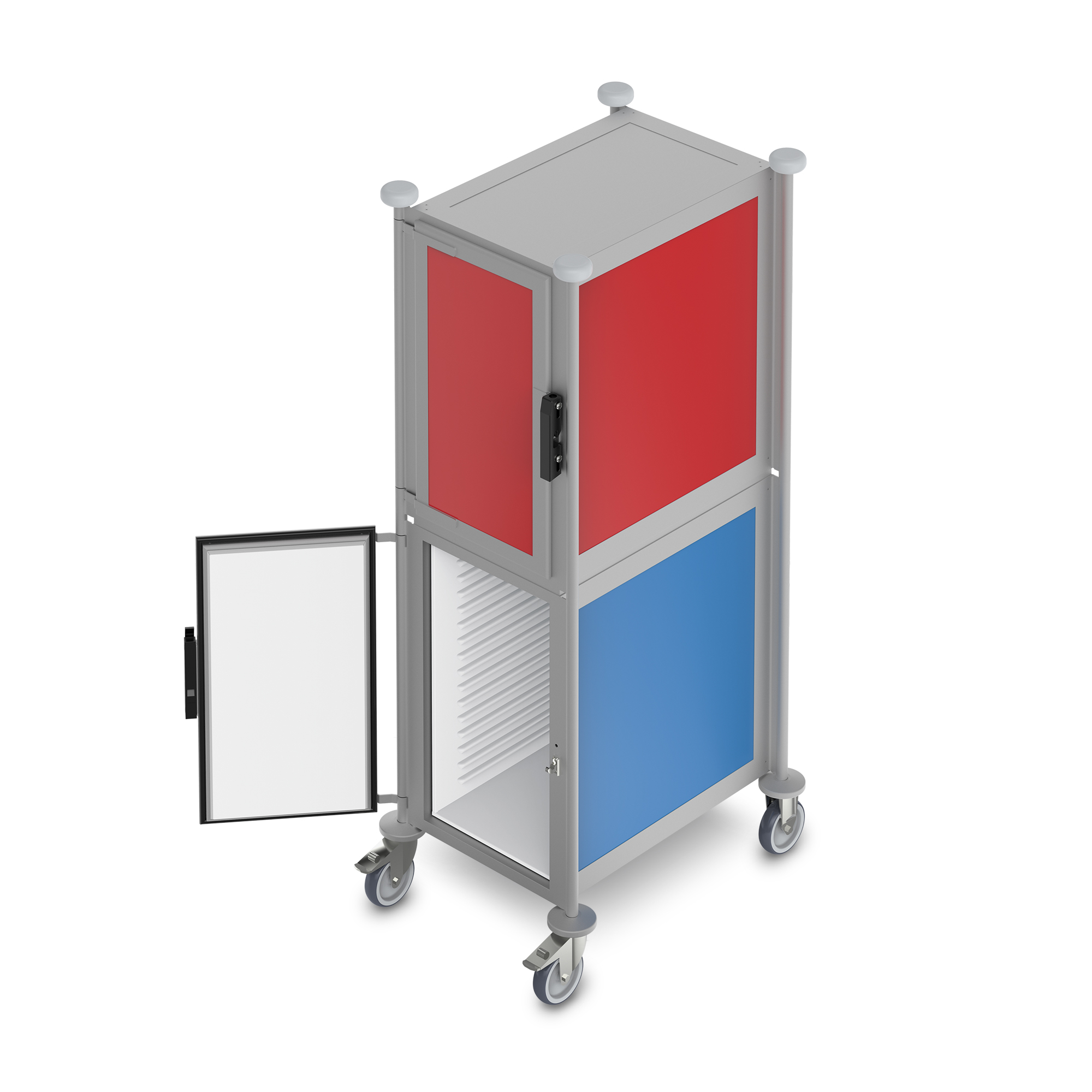 ISOBOX Food Transport Trolley, With Closed Real Panel (neutral) | Hupfer